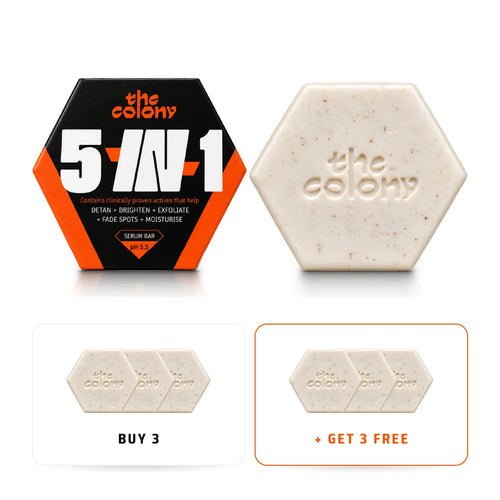5-IN-1 Detan Brightening Bar for Men (Pack of 3 + 3 Free)