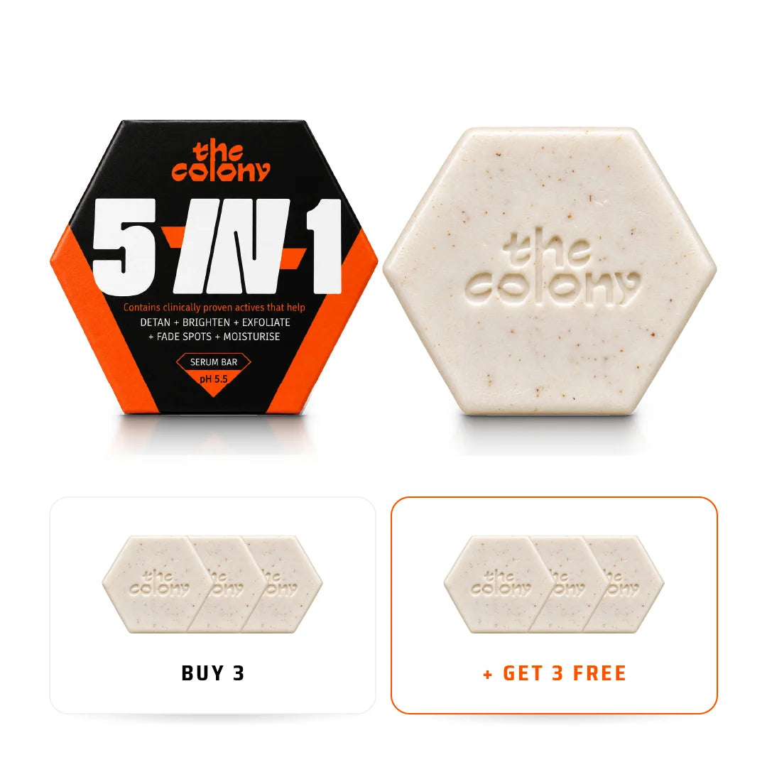 5-IN-1 Detan Brightening Bar for Men (Pack of 3 + 3 Free)