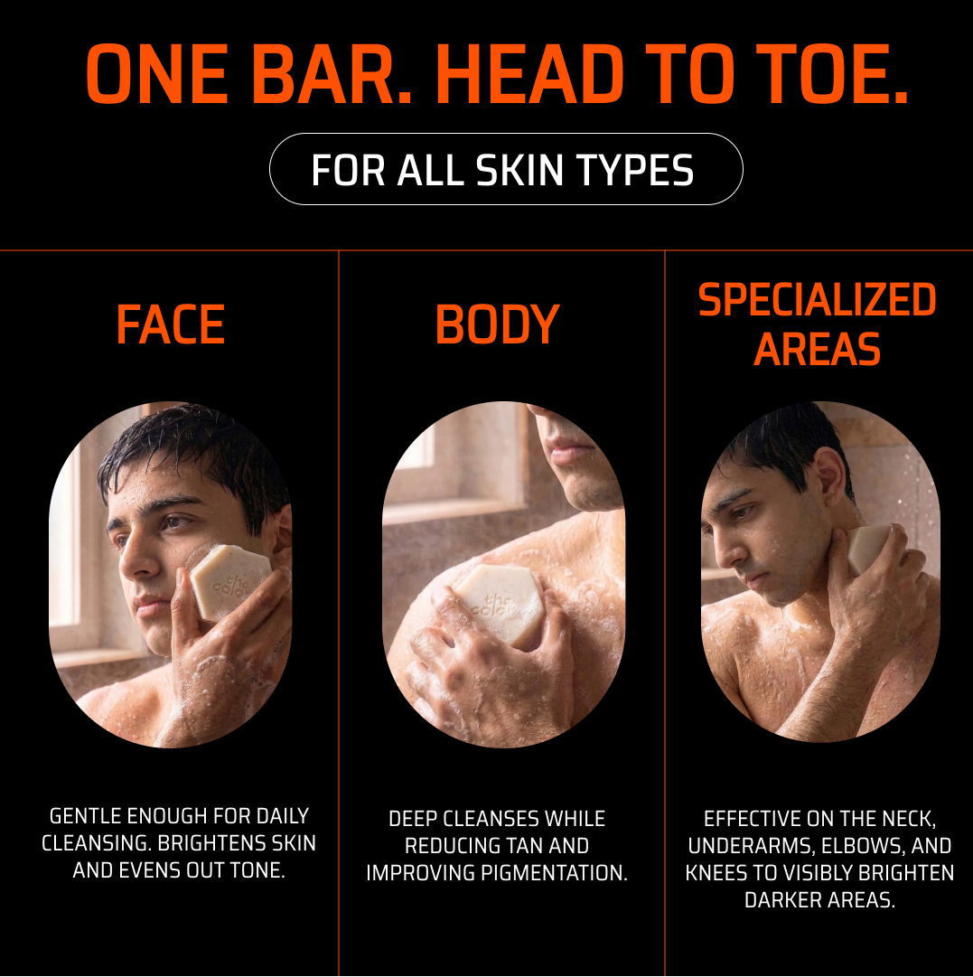 5-IN-1 Detan Brightening Bar for Men (Pack of 3 + 3 Free)