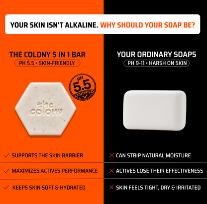 5-IN-1 Detan Brightening Bar for Men (Pack of 3 + 3 Free)