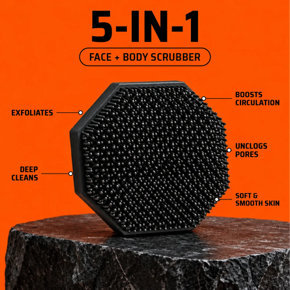5-in-1 Face + Body Scrubber for Men